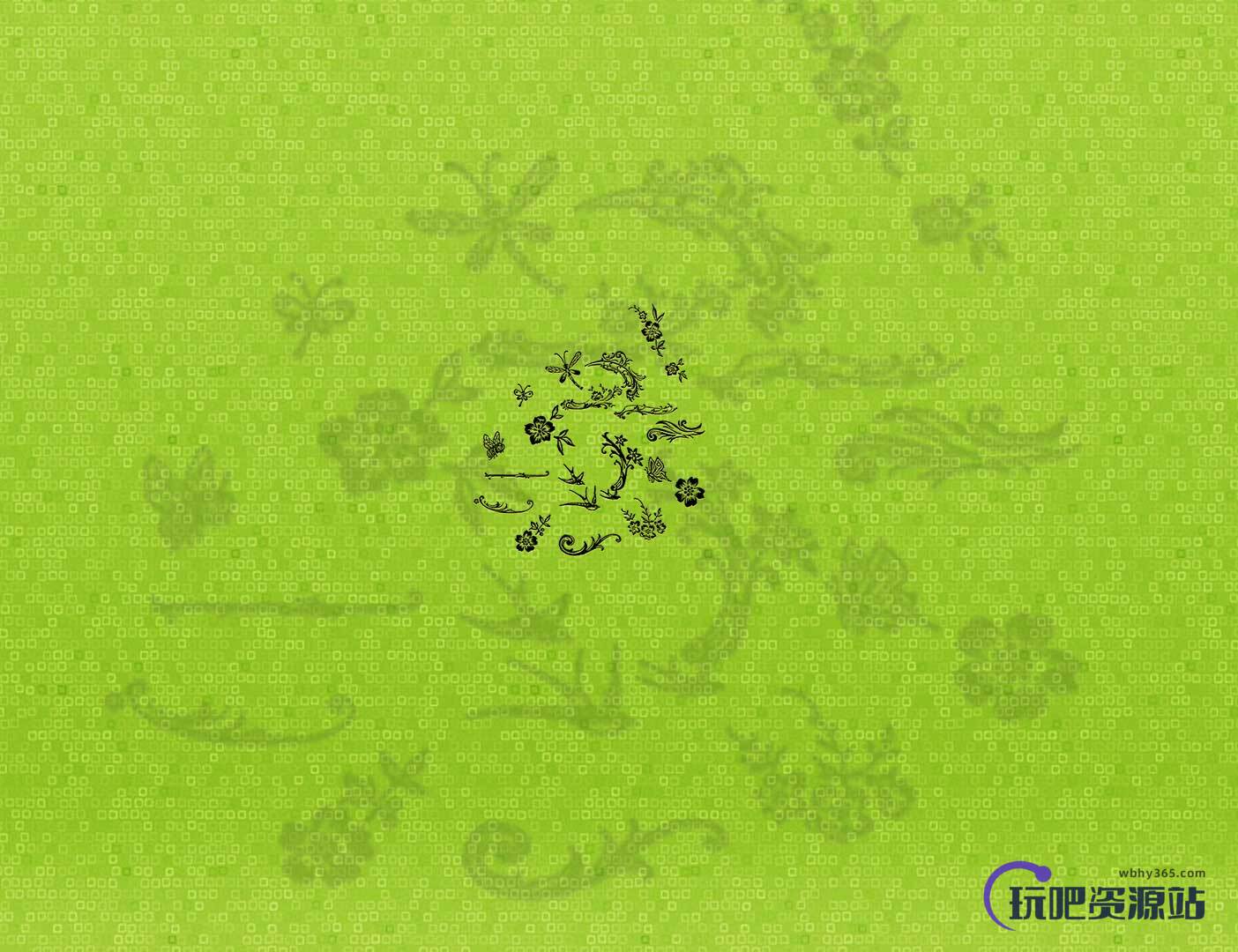 漂亮的手绘花园中花纹图案与动物图形PS笔刷