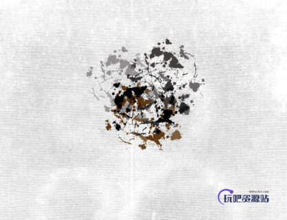 混乱油漆痕迹PS笔刷下载-玩吧资源站