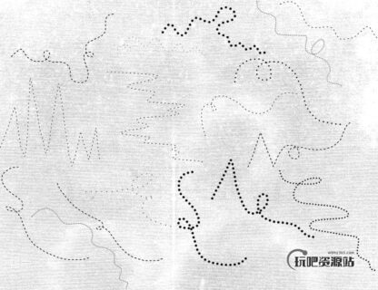 虚线、点划线效果PS笔刷下载-玩吧资源站