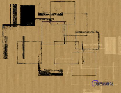 破旧照片、边框、贴纸痕迹纹理PS笔刷下载-玩吧资源站