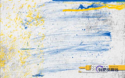 油漆刷子涂抹痕迹PS笔刷下载-玩吧资源站