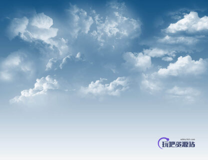 10种云朵、多云效果、天空白云PS笔刷下载-玩吧资源站