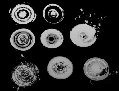 油漆刷子圆环涂痕PS笔刷下载-玩吧资源站