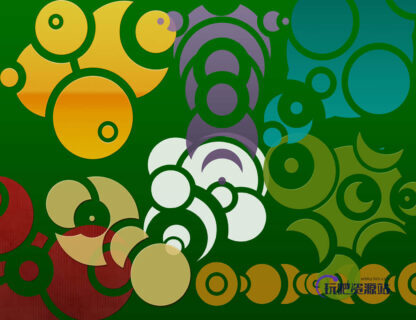 时尚潮流同心圆图案饰品PS笔刷下载-玩吧资源站