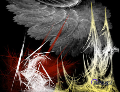 抽象分形效果Photoshop光影笔刷下载-玩吧资源站