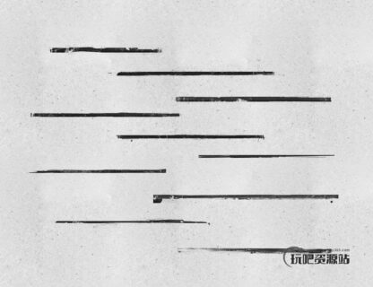 油漆刷子涂抹线条边缘痕迹PS笔刷下载-玩吧资源站
