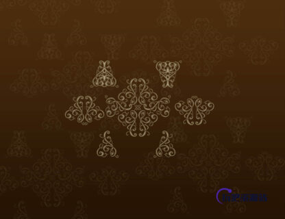 漂亮高贵的艺术植物花纹图案PS笔刷下载-玩吧资源站