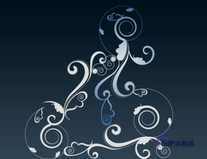 艺术幻想之花卉图案PS花纹笔刷-玩吧资源站