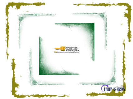 破损、残破的边角、纸张边框Photoshop笔刷下载-玩吧资源站