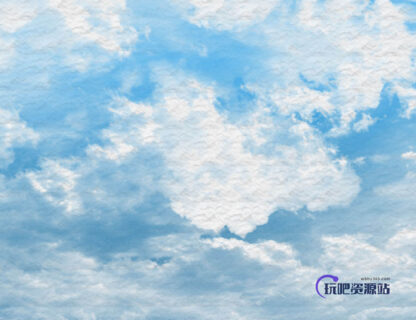 云层与蓝天效果PS笔刷下载-玩吧资源站