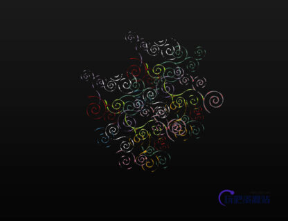 复古式漩涡花纹图案Photoshop花纹笔刷-玩吧资源站