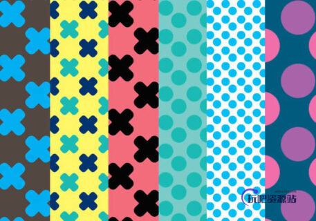 可爱小圆点、胶布贴效果Photoshop图案底纹素材.pat-玩吧资源站