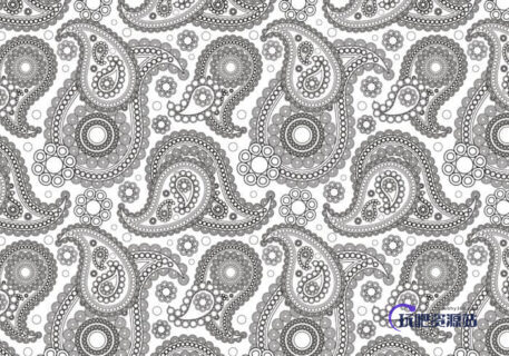 佩斯利花纹图案Photoshop背景填充素材下载-玩吧资源站
