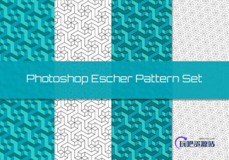 埃舍尔几何图形Photoshop填充图案底纹素材 Patterns 下载-玩吧资源站