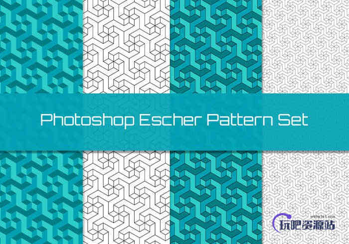 埃舍尔几何图形Photoshop填充图案底纹素材 Patterns 下载