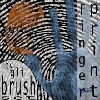 手掌掌纹、手指指纹PS笔刷下载-玩吧资源站