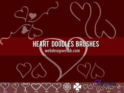 情人节爱心装饰Photoshop照片美图笔刷-玩吧资源站