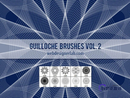 变幻曲线花纹Photoshop经典花纹笔刷-玩吧资源站