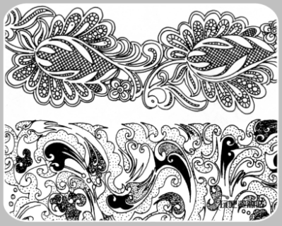 20种漂亮的经典手绘植物印花PS笔刷下载（PNG图片素材）-玩吧资源站