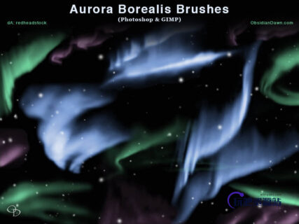 梦幻北极光效果PS笔刷素材下载-玩吧资源站