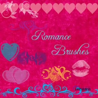 浪漫性感情人节Photoshop装饰笔刷素材下载-玩吧资源站