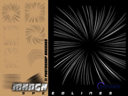 头顶头发、毛发Photoshop笔刷素材下载-玩吧资源站