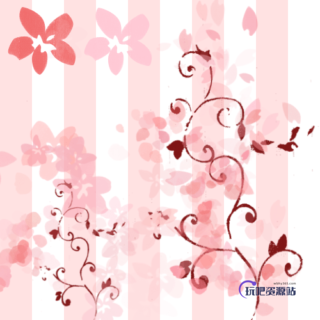 刻板式印花、樱花图案PS笔刷下载-玩吧资源站