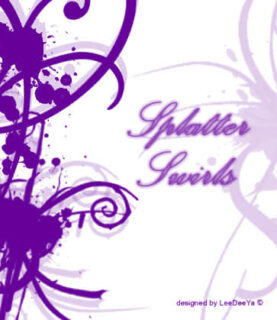 漩涡飞溅效果图案PS笔刷下载-玩吧资源站