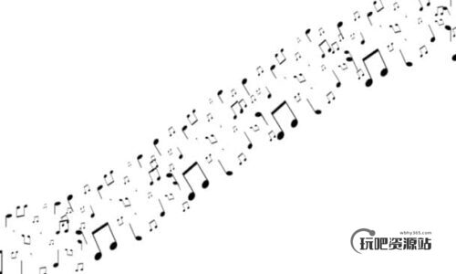 开心音符背景Photoshop音乐笔刷下载-玩吧资源站