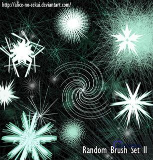 随机线条爆炸光影效果Photoshop笔刷下载-玩吧资源站