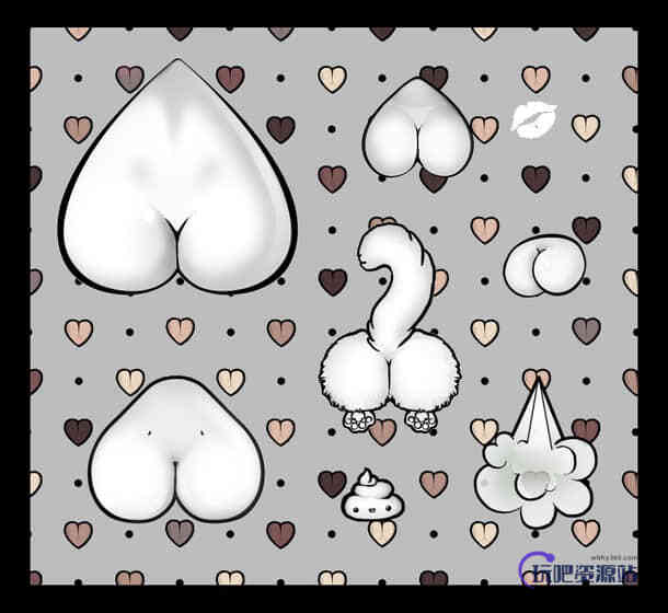 怪异又可爱的卡通饰品Photoshop笔刷下载