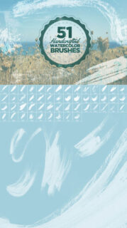 51种飘逸的水墨、油漆涂痕Photoshop笔刷素材下载-玩吧资源站