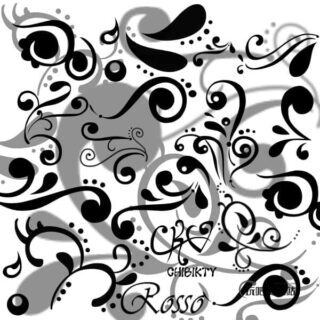 漂亮的植物花纹照片美图背景边框饰品PS笔刷 #.3-玩吧资源站