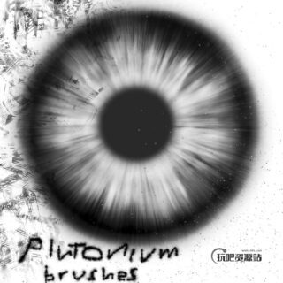 电路板与眼睛瞳孔Photoshop笔刷素材免费下载-玩吧资源站