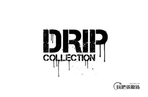 油漆、水渍滴落、液体流下来的效果Photoshop笔刷-玩吧资源站