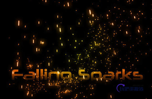 自由下落散开溅落的火星、火花效果Photoshop笔刷-玩吧资源站