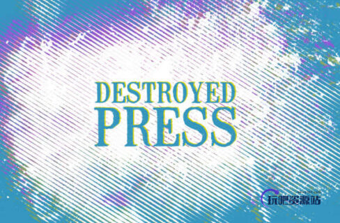 复古岁月背景痕迹Photoshop笔刷素材-玩吧资源站