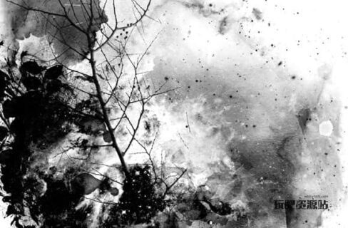 非主流混乱植物背景Photoshop笔刷-玩吧资源站