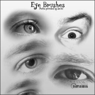 真实的眼睛Photoshop笔刷-玩吧资源站