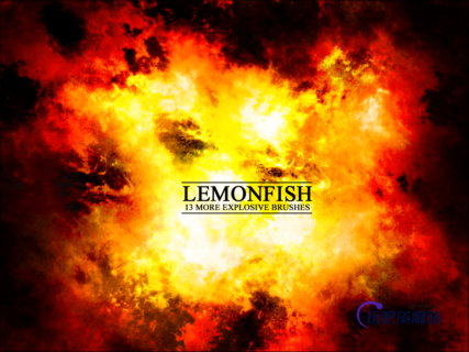 爆炸火焰燃烧Photoshop笔刷素材下载-玩吧资源站