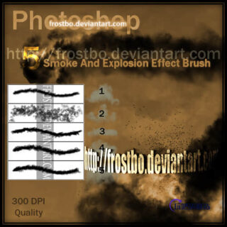 爆炸烟尘效果Photoshop笔刷下载-玩吧资源站