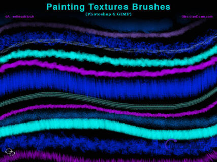 绘画材质Photoshop笔刷-玩吧资源站