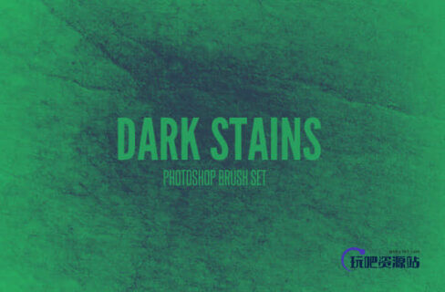 大理石污渍石材纹理Photoshop笔刷下载-玩吧资源站