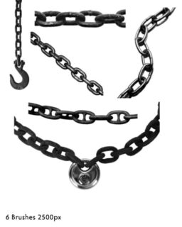 铁链、链条Photoshop笔刷素材下载-玩吧资源站