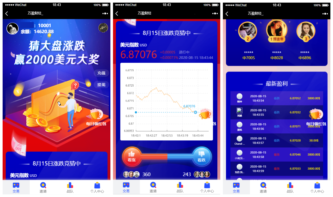 图片[1]-【USDT指数涨跌】蓝色UI二开币圈+万盈财经币圈+充值提现+K线正常+大盘涨跌竞猜-玩吧资源站