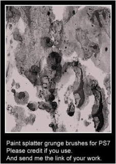 油墨滴溅干燥后痕迹PS笔刷-玩吧资源站