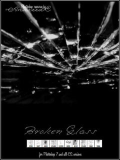 被击中的玻璃、碎掉玻璃Photoshop笔刷素材-玩吧资源站