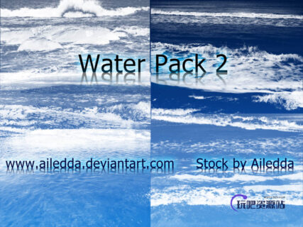 大海、潮水、潮汐Photoshop水效果笔刷下载-玩吧资源站