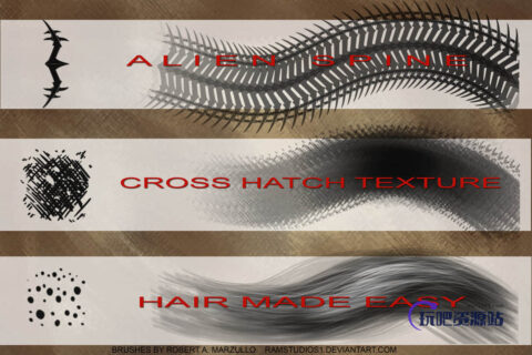 免费Photoshop CC笔刷素材下载-玩吧资源站