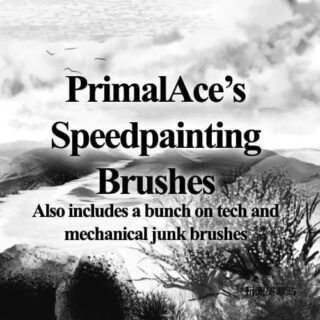 快速绘画创作Photoshop笔刷素材-玩吧资源站